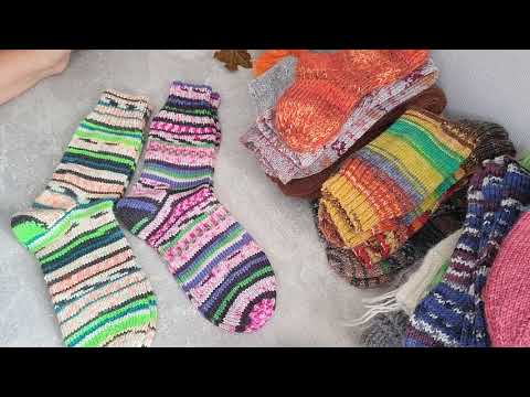 Видео: 🧦🧦🍂Носочный сентябрь,куча готовых работ из пряжи Опал, Регия....🧦🍁🍂