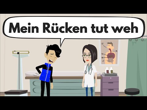 Видео: Учите немецкий с помощью диалогов | Визит к врачу | У меня болит спина!