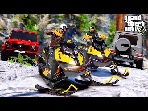 Видео: РЕАЛЬНАЯ ЖИЗНЬ В GTA 5 - ХАСАНИМ НА СНЕГОХОДАХ И БАГГИ ПО СУГРОБАМ! ЕЗДА ПО СНЕГУ! 🌊ВОТЕР