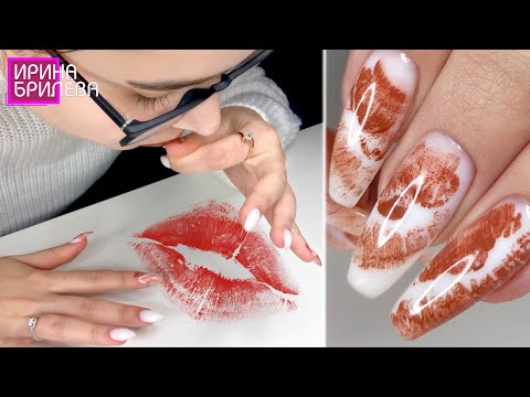 Видео: Ногти-Поцелуи 💋 Клиентка сама делает дизайн 💋 Наращивание на гелевые типсы