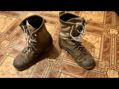 Видео: Берцы сирийки, пустынки после 5-ти месяцев суровой эксплуатации на копе.