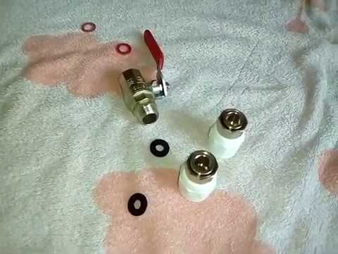 Видео: Полипропиленовая муфта с накидной гайкой.