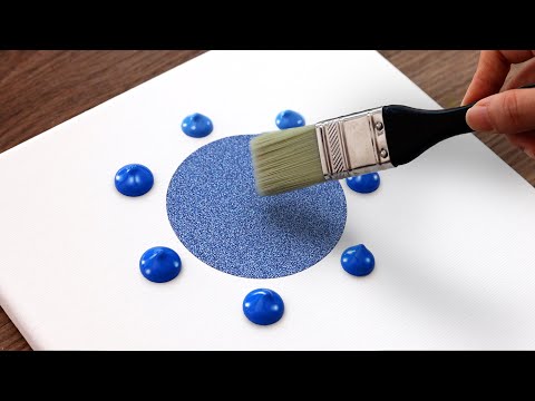 Видео: Очаровательный лунный пейзаж | Пошаговая роспись акрилом #518