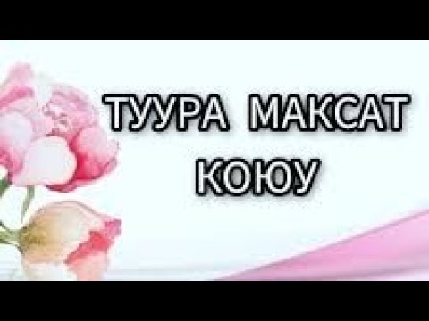 Видео: Максат жана максат коюу