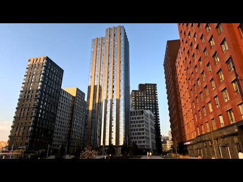 Видео: City walking #178. Moscow. Supernew buildings. (Москва. Суперновостройки)