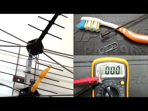 Видео: Цифровое ТВ. Лечим 📺 решетку: зубная щётка, скрепка и спица (digitales tv).