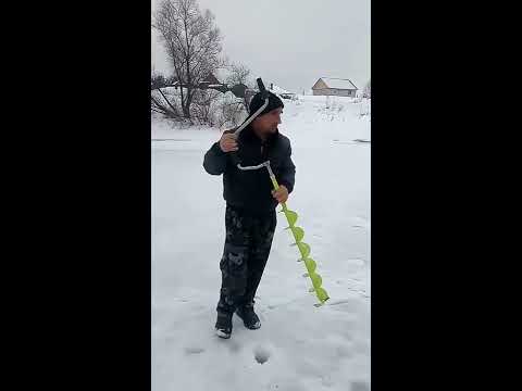 Видео: Реальное тестирование ледобура "АЙСБЕРГ".