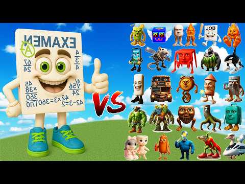 Видео: ДА, МОЙ ЭКЗАМЕН против боссов Brainrot | Minecraft Mob Battle