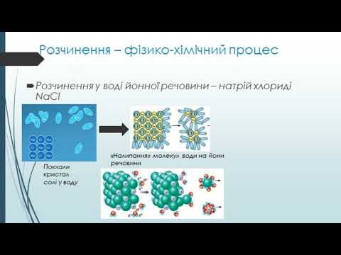 Видео: Фізико хімічна сутність процесу розчинення  Поняття про кристалогідрати