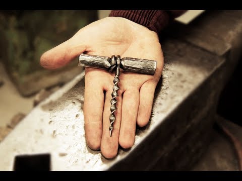 Видео: Ковка.Как сделать кованый штопор.Blacksmith. how to forge a corkscrew