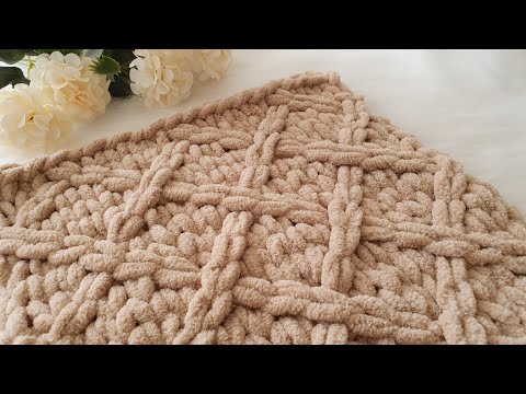 Видео: Детское одеяло без вязания крючком без шпажек Ö ✅️Alize Puffy Baklava Slice Blanket Model