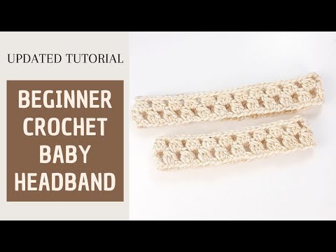 Видео: Вязание крючком детской повязки на голову для начинающих — обновлённый урок