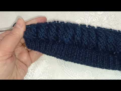 Видео: Как связать шапку с поперечной косой спицами