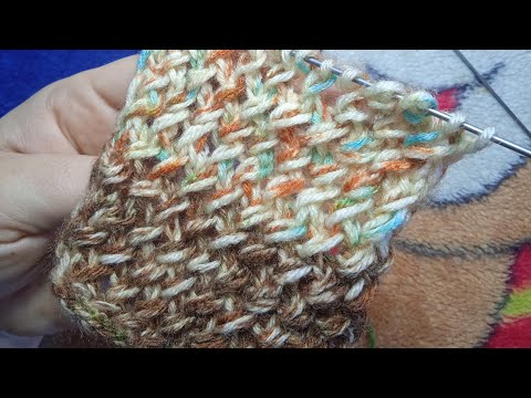 Видео: Simple idea! Knit an interesting pattern for products.Простая идея! Вяжем интересный узор.