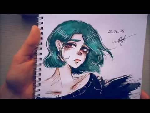 Видео: мой скетчбук/My art book №13 😊за ноябрь-январь