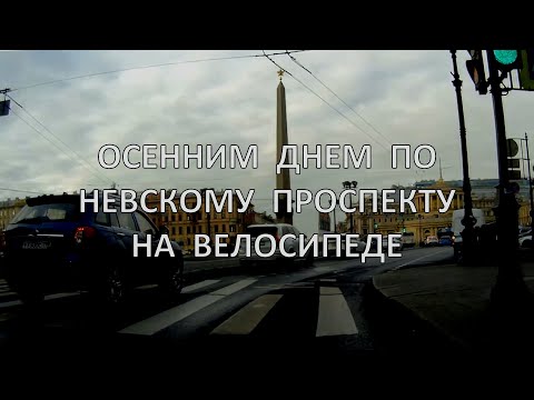 Видео: Осенним днем по Невскому проспекту на велосипеде