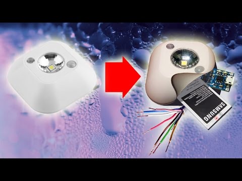 Видео: Доработка светильника с PIR сенсором c Aliexpress
