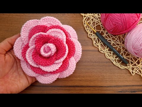 Видео: Декоративный цветочный узор крючком (пошаговое руководство)