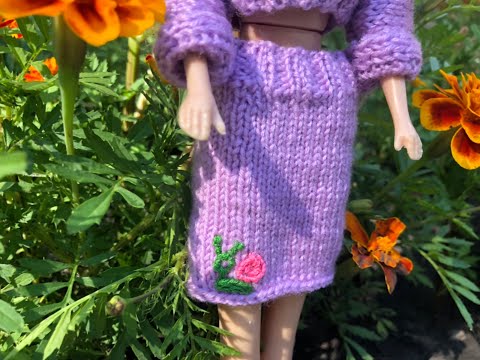 Видео: БЕСПЛАТНЫЙ МК  // КАК СВЯЗАТЬ ЮБКУ ДЛЯ КУКЛЫ БАРБИ СПИЦАМИ