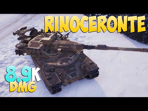 Видео: Rinoceronte - 5 Kills 8.9K DMG - Крутая позиция! - Мир Танков