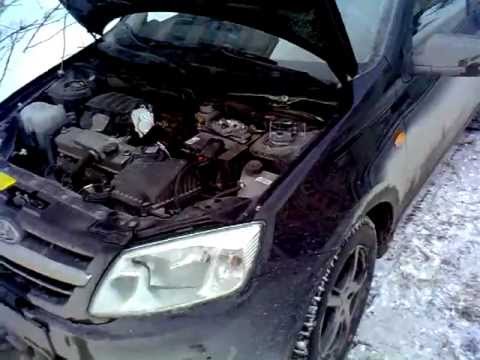 Видео: замена ламп ближнего/дальнего света на ладе гранте