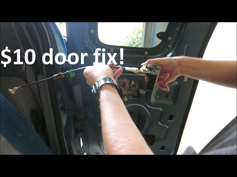 Видео: Задняя дверь F150 1992-2013 не открывается. Ремонт за 10 долларов! (Ремкомплект троса двери Ford)
