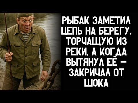 Видео: Рыбак заметил цепь на берегу, торчащую из реки, а когда вытащил её - закричал от шока...