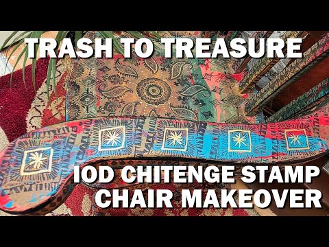 Видео: Из мусора в сокровище: переделка стула IOD Chitenge Stamp!