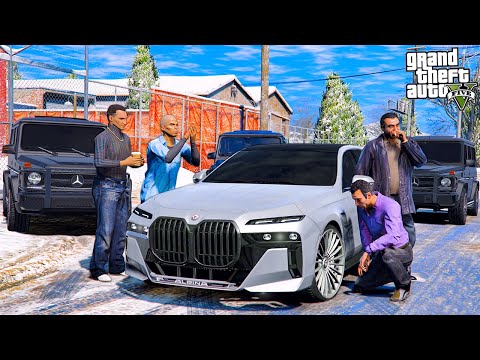 Видео: РЕАЛЬНАЯ ЖИЗНЬ В GTA 5 - АРМЯНСКАЯ МАФИЯ УГНАЛА МОЮ BMW 760! ЕЗДА ПО СНЕГУ НА ЛЕТНЕЙ РЕЗИНЕ! 🌊ВОТЕР