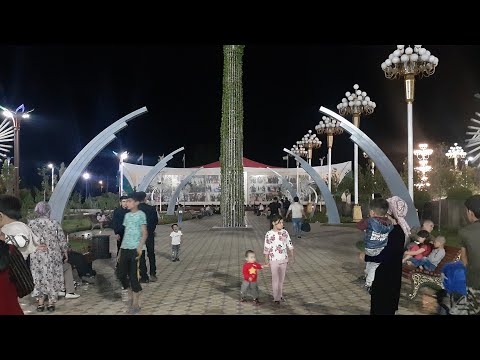 Видео: АЭРОПОРТИ ХУДЖАНД. БУСТОН. ночной прогулка по приятный сад В АЭРОПОРТУ