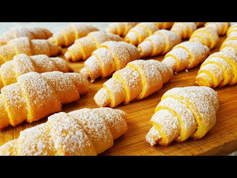 Видео: Творожные рогалики мягкие и вкусные. Простой, легкий и быстрый рецепт рогаликов из творога.