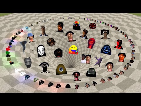 Видео: Злые МУНЦИ НИКОС, семья Nextbots и Obunga Nextbots ПОПАДАЮТ в ВОРОНКУ, преследуя меня в Garry's Mod