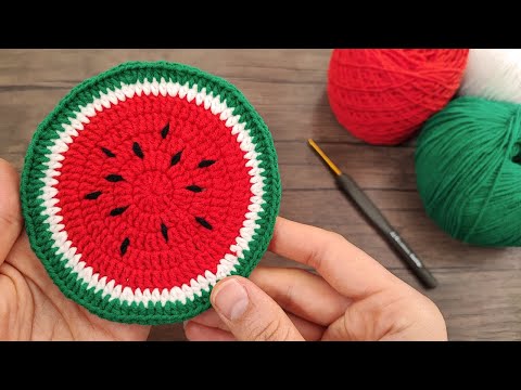 Видео: 🍉 Подставка крючком: Подставка под арбуз крючком (Подставка под фрукты крючком)