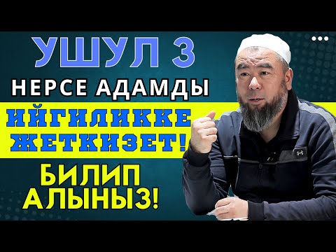 Видео: УШУЛ ҮЧ НЕРСЕ АДАМДЫ ЖОК КЫЛАТ!  ҮЧ НЕРСЕ АДАМДЫ ИЙГИЛИККЕ ЖЕТКИЗЕТ!