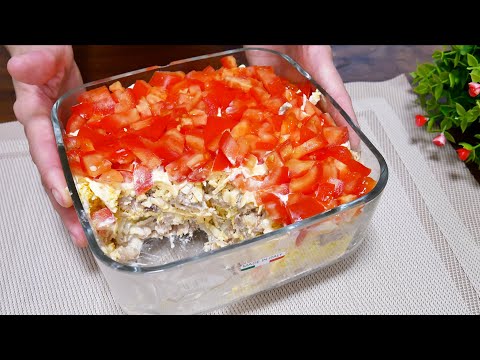 Видео: Праздничный салат за 10 минут! Самый вкусный салат, который я ела! 4 ингредиента