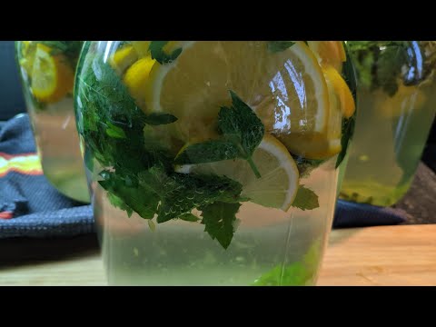 Видео: МОХИТО мятный. Как Приготовить Дома. Компота из МЯТЫ с Лимоном и Апельсином на зиму! Делайте больше!