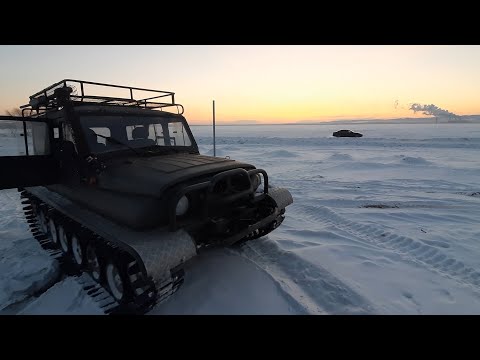 Видео: На что способен вездеход УХТЫШ ЗВМ-2410 зимой. Тест-драйв.