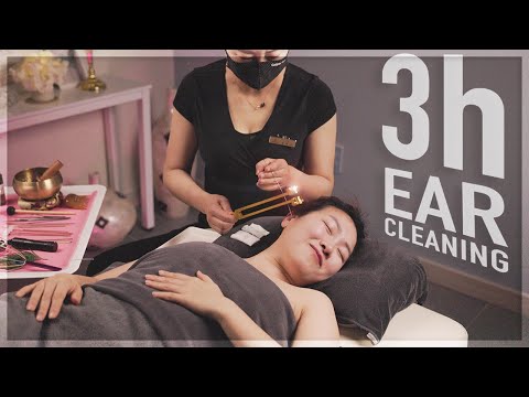 Видео: ASMR 😪 Я засыпала 57 раз!! 👍 3-часовая подборка чистки ушей и массажа кожи головы