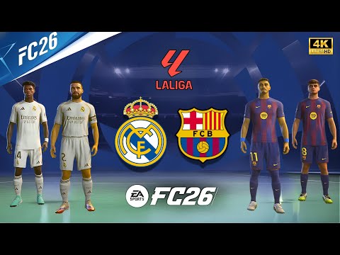 Видео: ФК 26 - Реал Мадрид против Барселоны | Ла Лига 2026 | Винисиус против Рафиньи Эпичная схватка в Э...