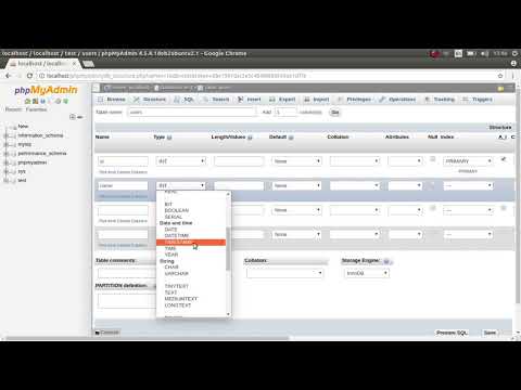 Видео: Работа с PhpMyAdmin