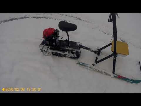 Видео: Испытание мотосаней  Муравей на гусенице