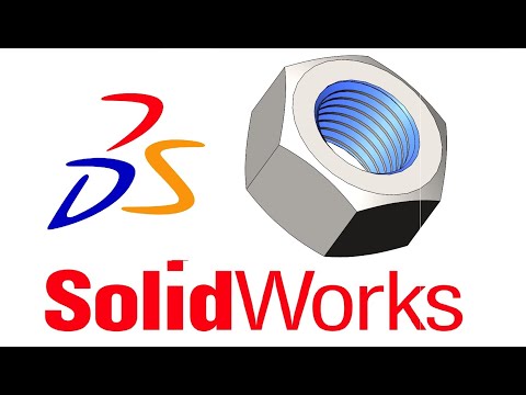 Видео: Solidworks.Урок 2 - Создание модели шестигранной гайка М36х4 по ГОСТ ISO 4032 2014