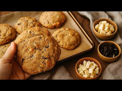 Видео: Британское жевательное печенье за ​​5 минут | Версия с кусочками белого шоколада 🍪