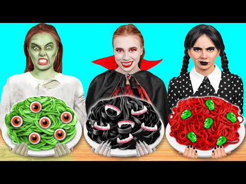 Видео: Кулинарный Челлендж: Уэнсдей vs Вампир vs Зомби | Смешные Моменты от Fun Challenge
