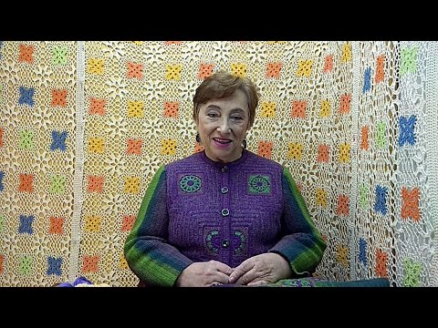 Видео: Квадратики для костюма "Африка". Мастер-класс по вязанию крючком от О. С. Литвиной.