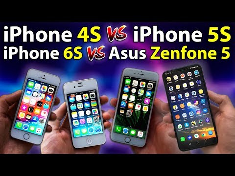 Видео: Практическое сравнение iPhone 4S, 5S, 6S и Asus Zenfone 5. Прогресс у айфонов. Андроид или iOS