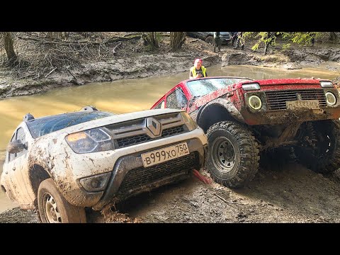 Видео: Джиперы не ожидали что может ДАСТЕР против Нивы 4х4, Уаз, Jeep, hover и suzuki Jimny