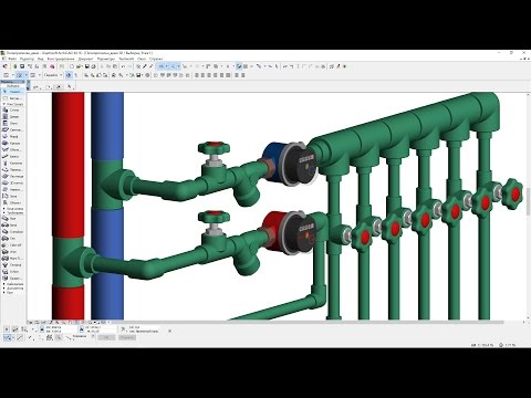 Видео: ArchiCAD. MEP .Водопровод полипропиленовый (Ekoplastik). Часть 2