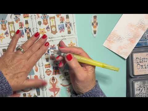 Видео: Немного смешанной техники к Рождеству