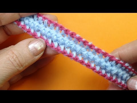 Видео: Ленточка из гусенички Вязание крючком